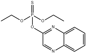 Ｏ，Ｏ－ジエチル－Ｏ－キノキサリン－２－イルホスホロチオアート 化学構造式