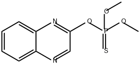 チオりん酸O,O-ジメチルO-(キノキサリン-2-イル) 化学構造式