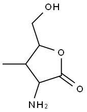 3-Aminotetrahydro-5-(hydroxymethyl)-4-methylfuran-2-one 结构式