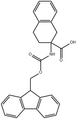 N-FMOC-DL-2-氨基四氢萘-2-羧酸, 135944-08-0, 结构式