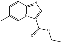 6-メチルイミダゾ[1,2-A]ピリジン-3-カルボン酸エチルエステル 化学構造式