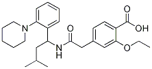 Benzoic acid, 2-ethoxy-4-[2-[[3-Methyl-1-[2-(1-piperidinyl)phenyl]butyl]aMino]-2-oxoethyl]-|Benzoic acid, 2-ethoxy-4-[2-[[3-Methyl-1-[2-(1-piperidinyl)phenyl]butyl]aMino]-2-oxoethyl]-