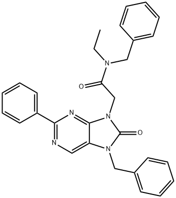 N-benzyl-2-(7-benzyl-8-oxo-2-phenyl-7H-purin-9(8H)-yl)-N-ethylacetamide Structure