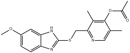 2-[[(6-Methoxy-1H-benziMidazol-2-yl)thio]Methyl]-3,5-diMethyl-4-pyridinol 4-Acetate Structure