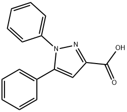 1,5-ジフェニル-1H-ピラゾール-3-カルボン酸 化学構造式