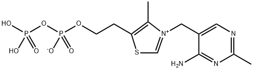 2-[3-[(4-amino-2-methylpyrimidin-5-yl)methyl]-4-methyl-1,3-thiazoniol-5-yl]ethyl dihydrogen diphosphate   Struktur