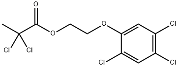 2,2-ジクロロプロピオン酸2-(2,4,5-トリクロロフェノキシ)エチル 化学構造式