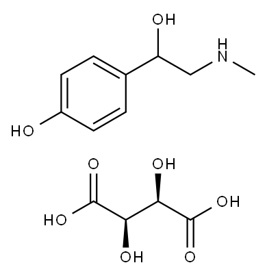 (beta-,4-dihydroxyphenethyl)methylammonium hydrogen [R-(R*,R*)]-tartrate  Struktur