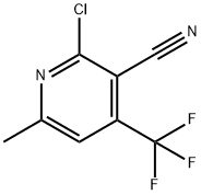 2-氯-6-甲基-4-三氟甲基烟腈,13600-48-1,结构式