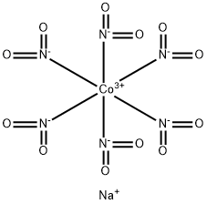 亜硝酸コバルチナトリウム(ヘキサニトロコバルト(Ⅲ)酸ナトリウム) 化学構造式