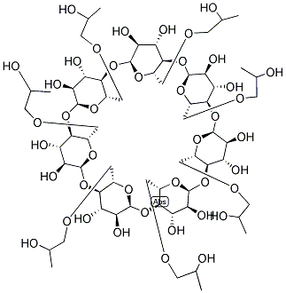 (2-ヒドロキシプロピル)-Β-シクロデキストリン 溶液 化学構造式