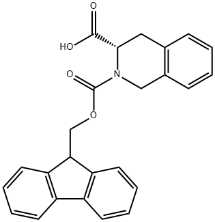 N-FMOC-L-1,2,3,4-テトラヒドロイソキノリン-3-カルボン酸 化学構造式