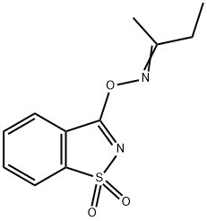 3-[[(1-Methylpropylidene)amino]oxy]-1,2-benzisothiazole 1,1-dioxide 结构式