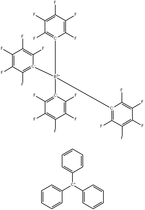 Trityl tetrakis(pentafluorophenyl)borate Struktur
