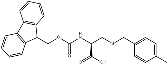 N-芴甲氧羰基-S-(4-甲基苄基)-L-半胱氨酸 结构式