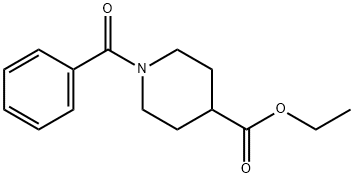 1-苯甲酰基-4-哌啶羧酸乙酯 结构式