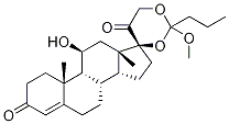Hydrocortisone 17,21-Methyl Orthobutyrate, 13609-63-7, 结构式