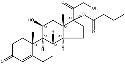 丁酸氢化可的松, 13609-67-1, 结构式
