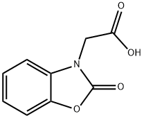 (2-氧代-1,3-苯并恶唑-3(2H)-基)乙酸, 13610-49-6, 结构式