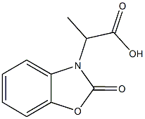 2-(2-氧代苯并噁唑-3-基)-丙酸, 13610-53-2, 结构式