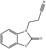 2-オキソ-3(2H)-ベンゾオキサゾールプロピオノニトリル 化学構造式