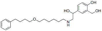 2-(hydroxymethyl)-4-[1-hydroxy-2-[6-(4-phenylbutoxy)hexylamino]ethyl]phenol 结构式