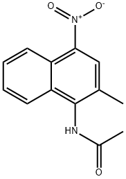 N-(2-甲基-4-硝基萘-1-基)乙酰胺, 13615-36-6, 结构式