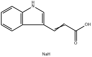 反式吲哚-3-丙烯酸钠 结构式