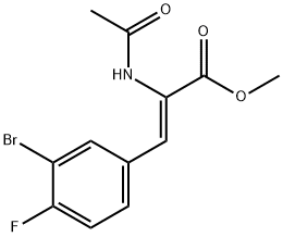 Methyl (2Z)-3-(3-bromo-4-fluorophenyl)-2-acetamidoprop-2-enoate Struktur