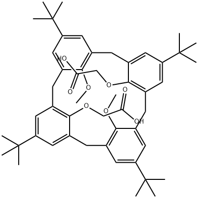 O(1),O(3)-BIS(CARBOXYMETHYL)-O(2),O(4)-DIMETHYL-P-T-BUTYLCALIX(4)ARENE Structure