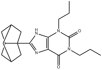 1,3-二丙基-8-(3-正金刚烷基)黄嘌呤, 136199-02-5, 结构式