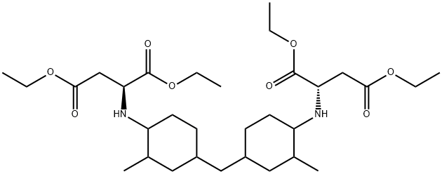 Aspartic acid, N,N-methylenebis(2-methyl-4,1-cyclohexanediyl)bis-, tetraethyl ester Structure