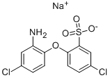 Sodium 2-amino-4,4'-dichlorodiphenylether-2'-sulfonate 化学構造式