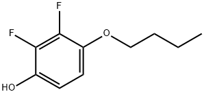 1-羟基-4-丁氧基-2,3-二氟苯, 136239-68-4, 结构式