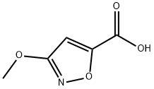 3-メトキシイソオキサゾール-5-カルボン酸 化学構造式