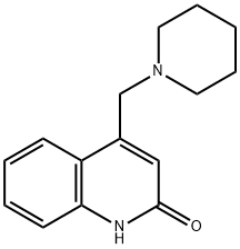4-ピペリジン-1-イルメチル-1H-キノリン-2-オン 化学構造式