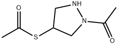 Ethanethioic  acid,  S-(1-acetyl-4-pyrazolidinyl)  ester Structure