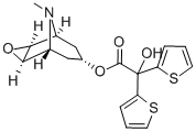 二(2-噻吩基)乙醇酸东莨菪酯,136310-64-0,结构式