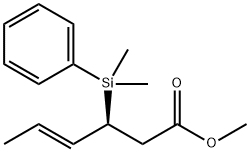 (3S,4E)-Methyl 3-(dimethylphenylsilyl)-4-hexenoate Struktur