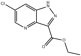 ETHYL 6-クロロ-1H-ピラゾロ[4,3-B]ピリジン-3-カルボン酸 化学構造式