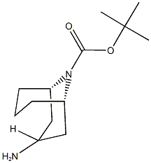 9-Azabicyclo[3.3.1]nonane-9-carboxylic acid, 3-amino-, 1,1-dimethylethyl ester, (3-exo)- Structure