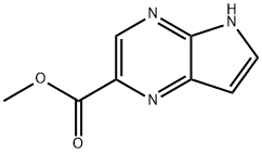 5H-ピロロ[2,3-B]ピラジン-2-カルボン酸メチル 化学構造式