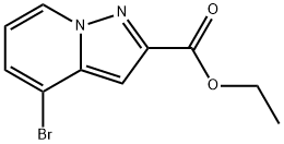 4-ブロモピラゾロ[1,5-A]ピリジン-2-カルボン酸エチル 化学構造式