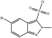 5-BROMO-2-METHYL-2H-INDAZOLE-3-SULFONYL CHLORIDE, 1363382-22-2, 结构式