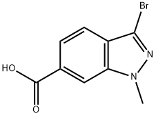 3-Bromo-1-methyl-1H-indazole-6-carboxylic acid Struktur