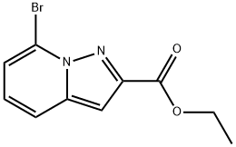 7-溴吡唑并[1,5-A]吡啶-2-羧酸乙酯,1363382-88-0,结构式