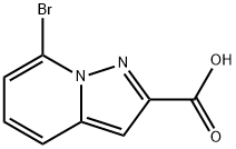 7-ブロモピラゾロ[1,5-A]ピリジン-2-カルボン酸 化学構造式