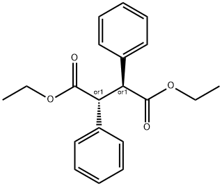(2R,3S)-2,3-二苯基琥珀酸二乙酯, 13638-89-6, 结构式