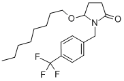 (+-)-5-(Octyloxy)-1-((4-(trifluoromethyl)phenyl)methyl)-2-pyrrolidinon e Structure