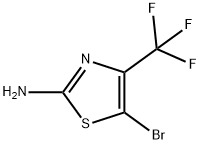 5-ブロモ-4-(トリフルオロメチル)チアゾール-2-アミン 化学構造式